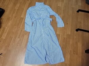Maxi Shirt Dress With Long Sleeves